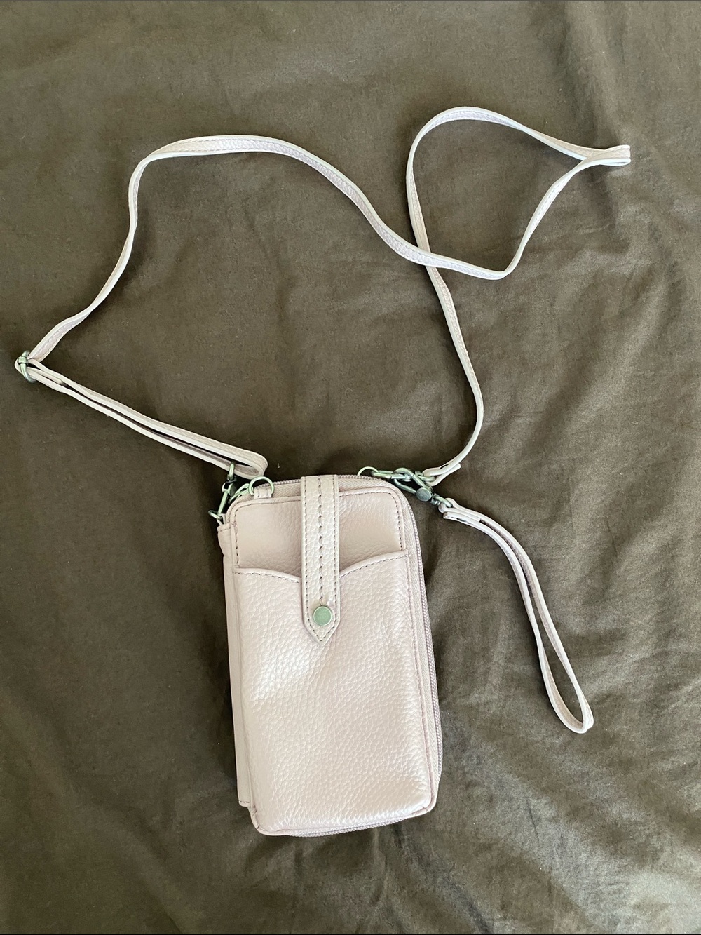 The Sak Light Pink Crossbody Phone Wallet